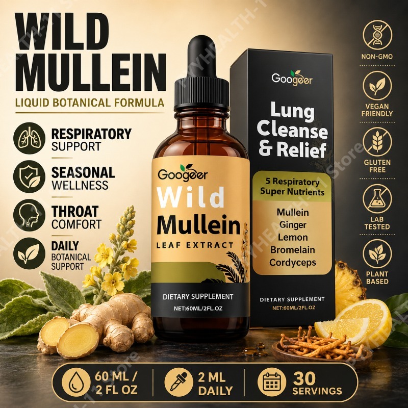 Herbal Wellness - Mullein Sıvı Damlaları Bitkisel Karışım Zencefil